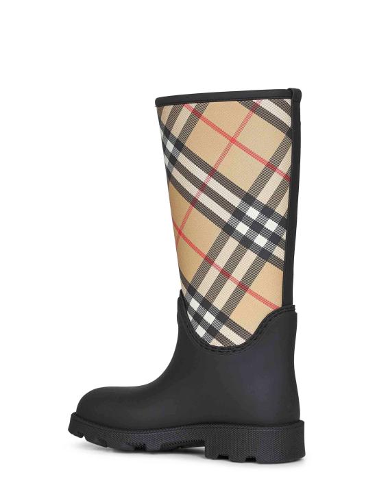 26FW 버버리 러버 마쉬 스탬프 하이 부츠 8111677 A1189 BLACK - BURBERRY
