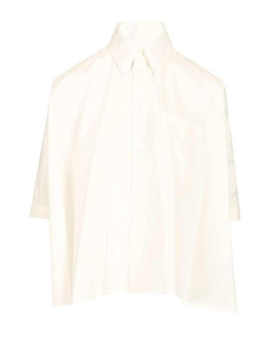  MM6 메종마르지엘라 크롭드 셔츠 S52DL0236M35256101 WHITE