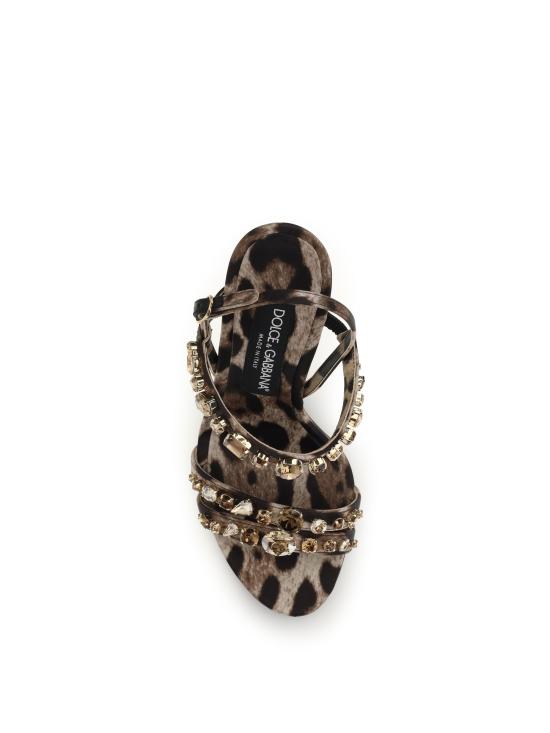 26SS 돌체앤가바나 레오파드 프린트 새틴 뮬 CR1930A0079 BROWN - DOLCE & GABBANA