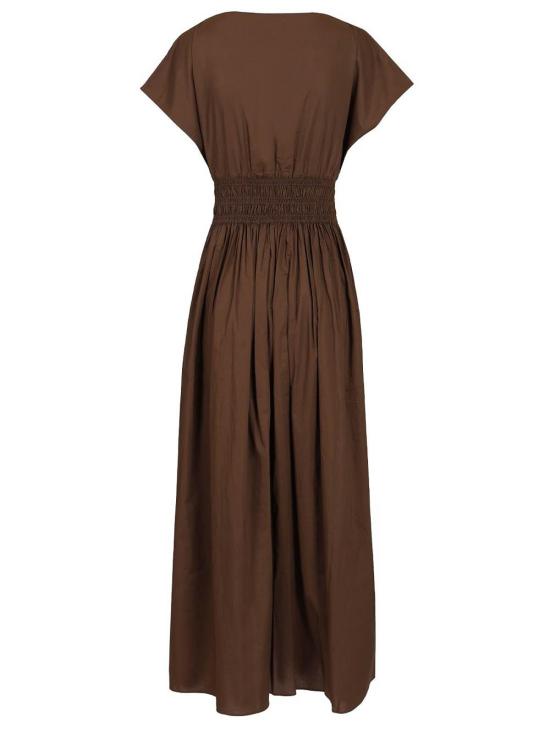 26FW 마토 롱 원피스 SWMDRPLCHC Brown - MATTEAU