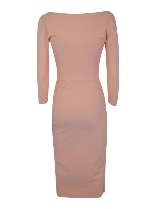 25FW 키아라보니 미디 원피스 ABAXASMMLRBS67870 Brown - CHIARA BONI