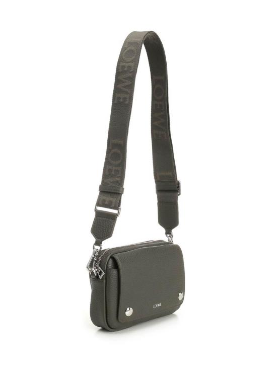 26SS 로에베 서플 그레인드 카프스킨 스몰 페블 메신저백 BANBPCBX013969 Green - LOEWE