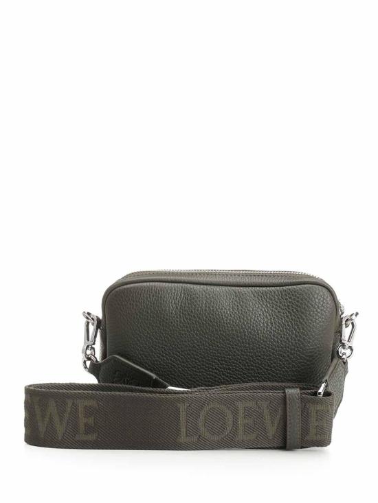 26SS 로에베 서플 그레인드 카프스킨 스몰 페블 메신저백 BANBPCBX013969 Green - LOEWE