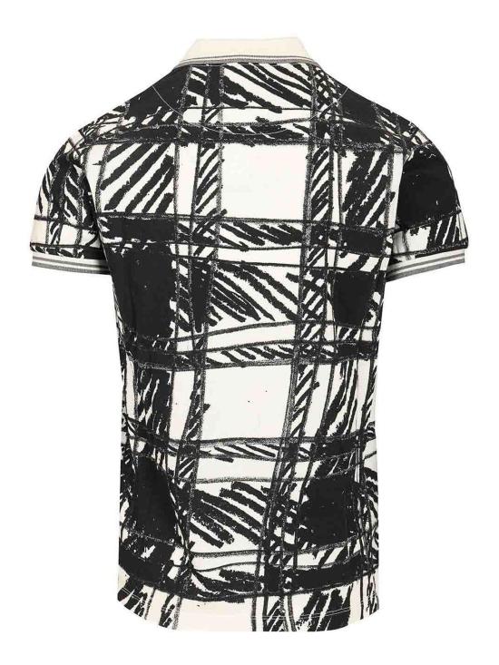26FW 비비안웨스트우드 스크리블 체크 코튼 반팔 폴로 셔츠 2H01000YJ00BRN301 Black - VIVIENNE WESTWOOD