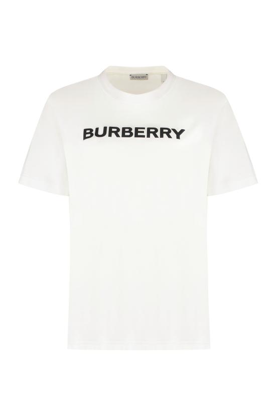  버버리 로고 코튼 티셔츠 8080325 WHITE