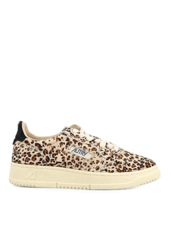 26FW 오트리 메달리스트 로우 레더 스니커즈 AULWJA04 ANIMAL PRINT
