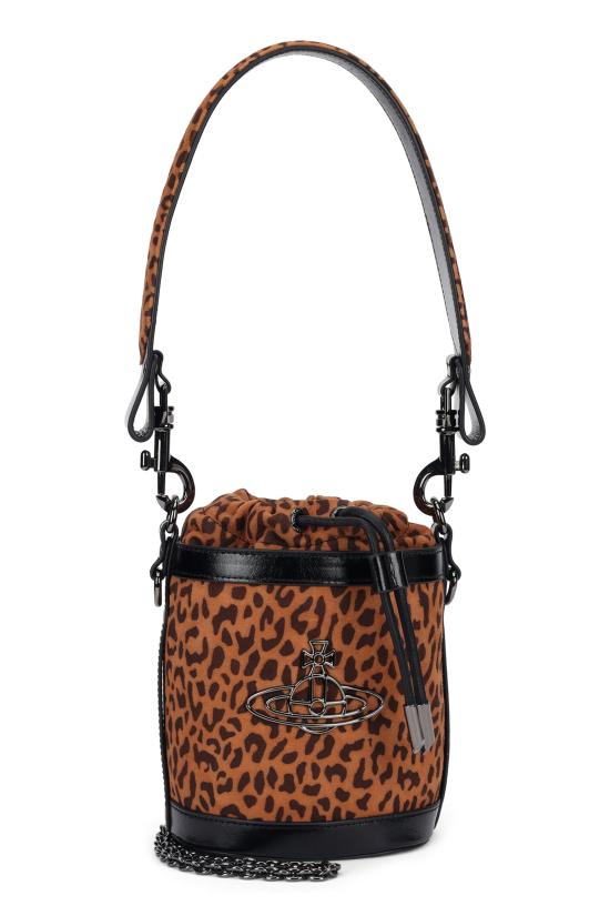 26SS 비비안웨스트우드 키티 스몰 버킷백 4C030009W BROWN