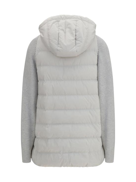 26FW 브루넬로 쿠치넬리 나일론 후드 다운 재킷 MD5987779P GRAY