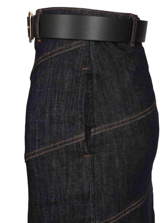 26FW 셀프 포트레이트 롱 스커트 PF26810MSKBLBLUE - SELF PORTRAIT