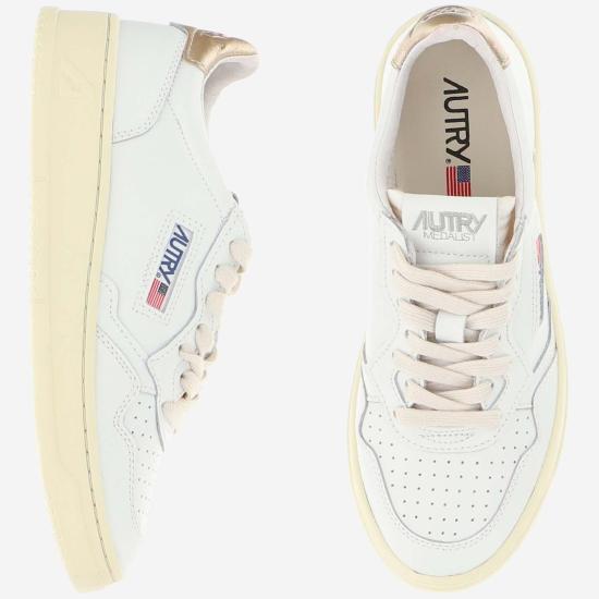 26SS 오트리 메달리스트 로우 레더 스니커즈 AULWLL06 GOLD - AUTRY