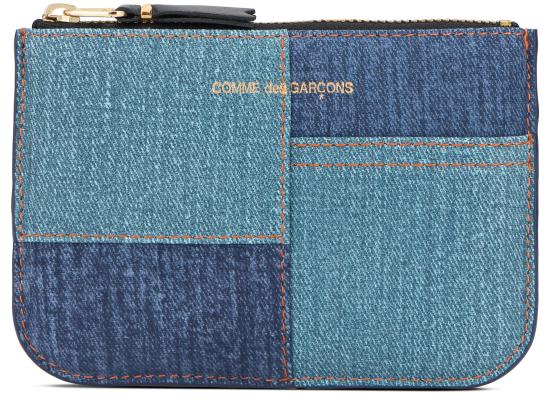 26SS 꼼데가르송 클래식 레더 라인 파우치 SA8100DP BLUE - COMME DES GARCONS