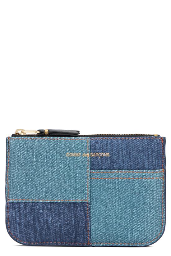 26SS 꼼데가르송 클래식 레더 라인 파우치 SA8100DP BLUE