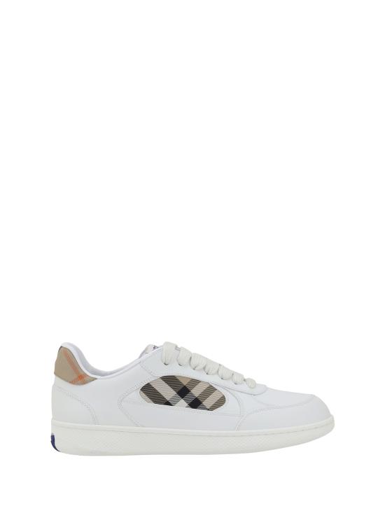 26SS 버버리 레더 체크 테라스 스니커즈 8108649 WHITE - BURBERRY
