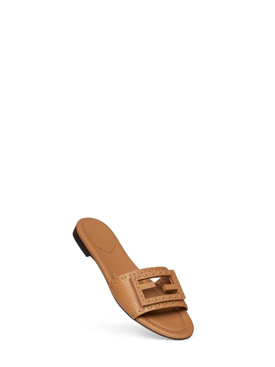 26FW 펜디 바게트 시에나 레더 슬라이드 8R8136AQY2F1WYD CAMEL - FENDI