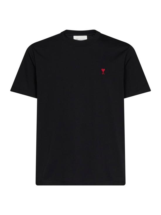 26FW 아미 스몰 하트 로고 티셔츠 BFUTS035U724001 BLACK