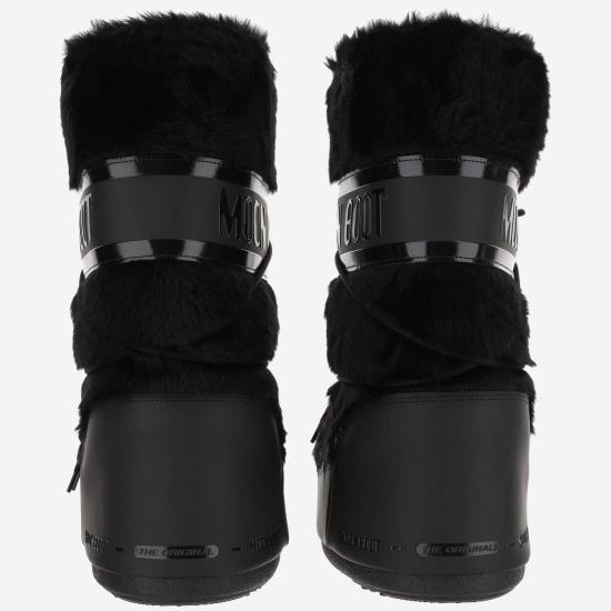 26FW 문부츠 아이콘 포우 퍼 부츠 1408900 BLACK - MOON BOOT