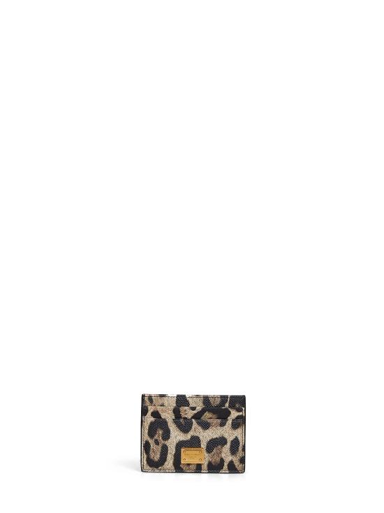 26FW 돌체앤가바나 레오파드 프린트 폴리싱 카프스킨 카드 홀더 BI0330AX566HY13M MULTICOLOR