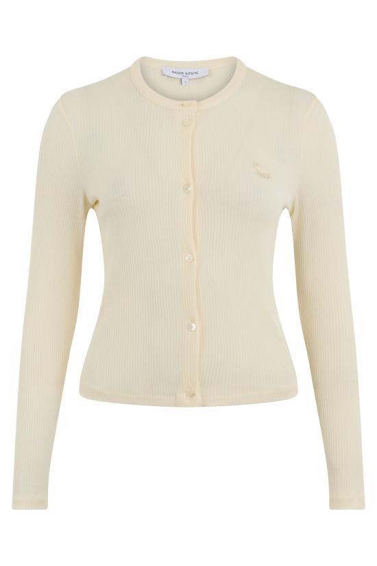 26SS 메종키츠네 베이비 폭스 립드 가디건 PW00512KJ0134 YELLOW