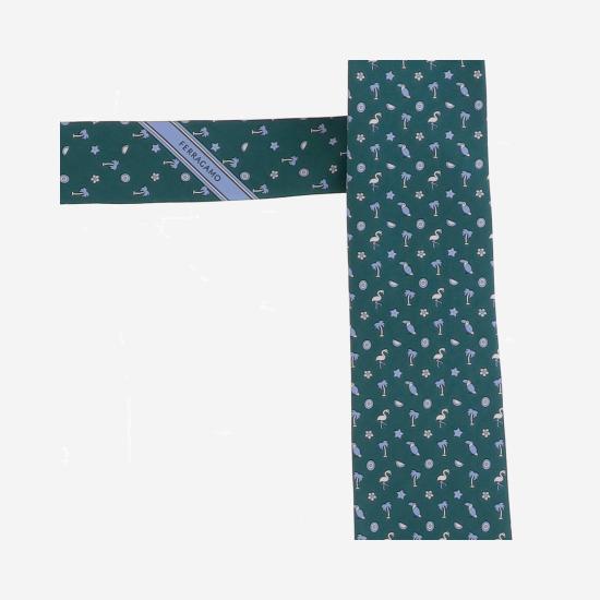 26FW 살바토레 페라가모 넥타이 351440 GREEN - SALVATORE FERRAGAMO