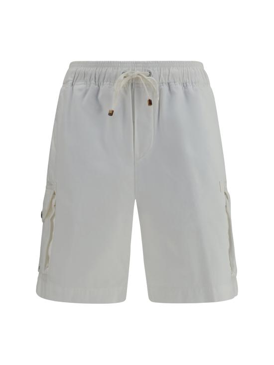 26SS 브루넬로 쿠치넬리 숏팬츠 M252DU0025 WHITE - BRUNELLO CUCINELLI