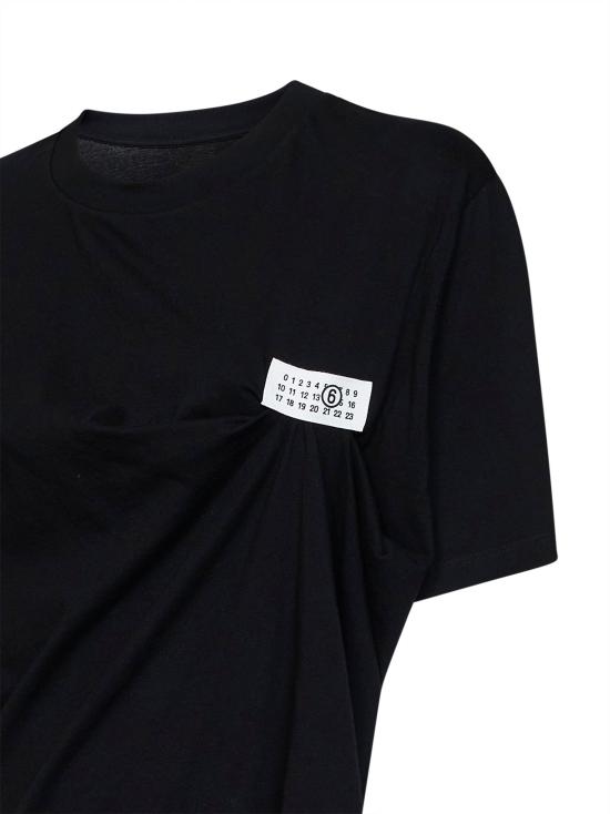 26FW MM6 메종마르지엘라 폴로 티셔츠 S52NF0018M20048900 BLACK - MM6 MAISON MARGIELA