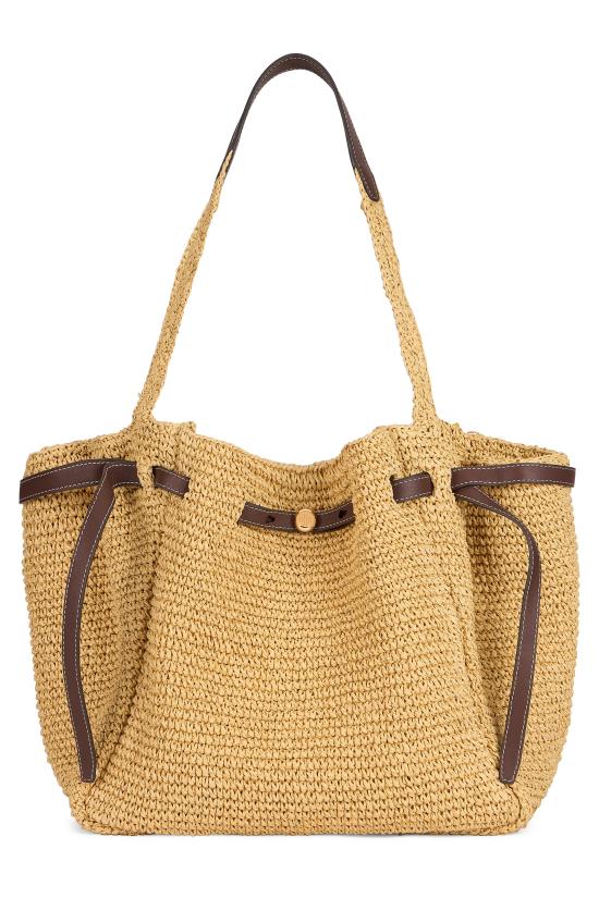 26SS 토리버치 로미 우븐 토트 백 178696 BEIGE