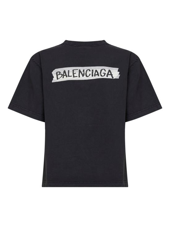 26SS 발렌시아가 마스킹 테이프 티셔츠 850990TTVL61041 BLACK - BALENCIAGA