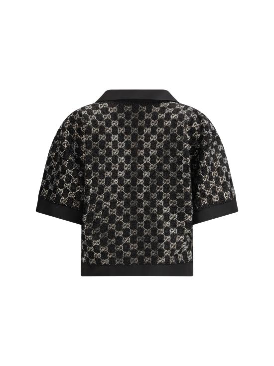 26SS 구찌 울 트위드 라메 탑 846682ZARWY BLACK