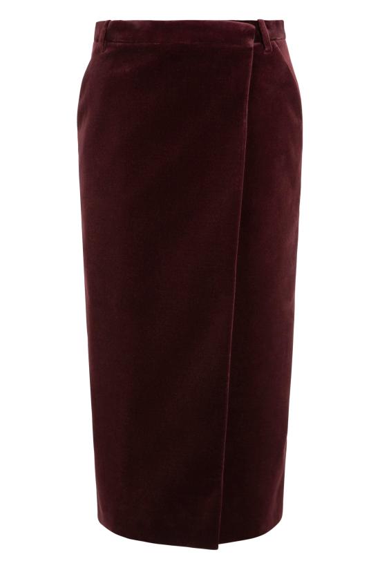 25FW 생로랑 스커트 826769 WINE - SAINT LAURENT