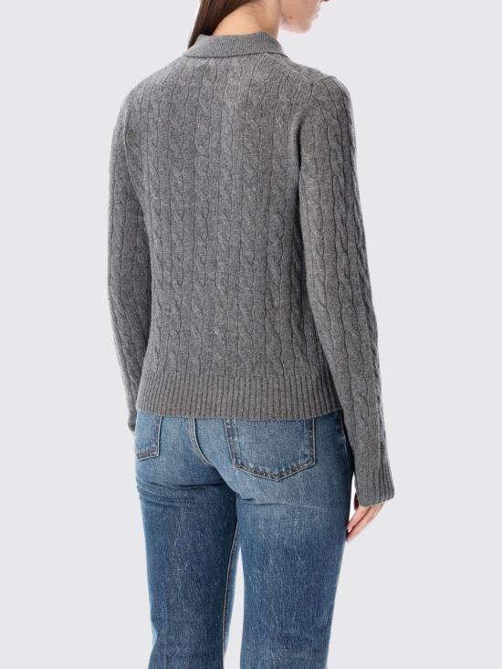 26FW 폴로 랄프로렌 케이블 폴로 니트 211972132 500 Grey - POLO RALPH LAUREN