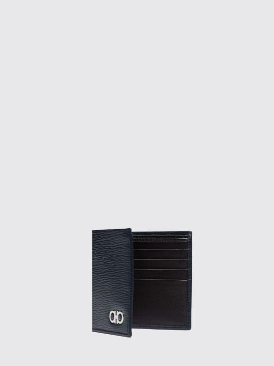 26FW 살바토레 페라가모 간치니 반지갑 66A063 744850 OCENAO NERO Blue - SALVATORE FERRAGAMO