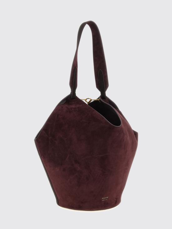 26FW 케이트 스몰 로터스 토트백 H2043978 585 Burgundy - KHAITE