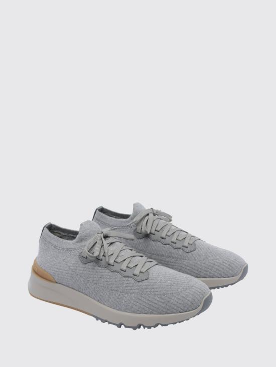 26FW 브루넬로 쿠치넬리 스니커즈 MZUWLBO253 CYM46 Grey 1 - BRUNELLO CUCINELLI
