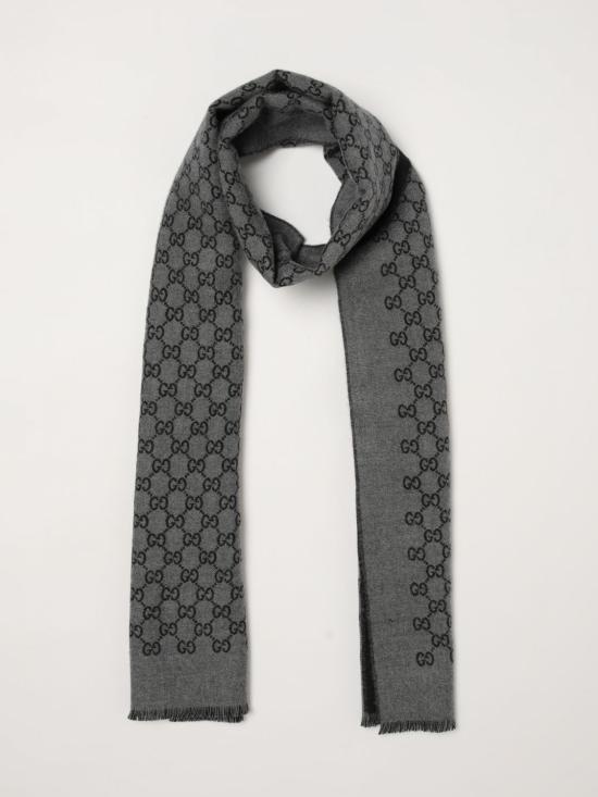 26FW 구찌 GG 자카드 울 머플러 3912464G200 1160 Grey - GUCCI