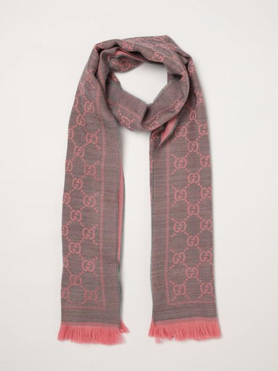 26FW 구찌 GG 자카드 니트 스카프 1334833G200 1272 Pink - GUCCI