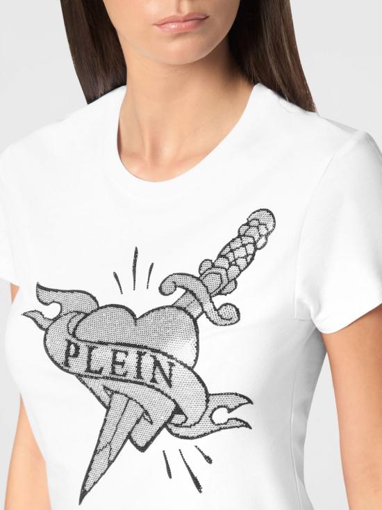 26SS 필립 플레인 반팔 티셔츠 UADCWTK3556PJY002N 01 White - PHILIPP PLEIN