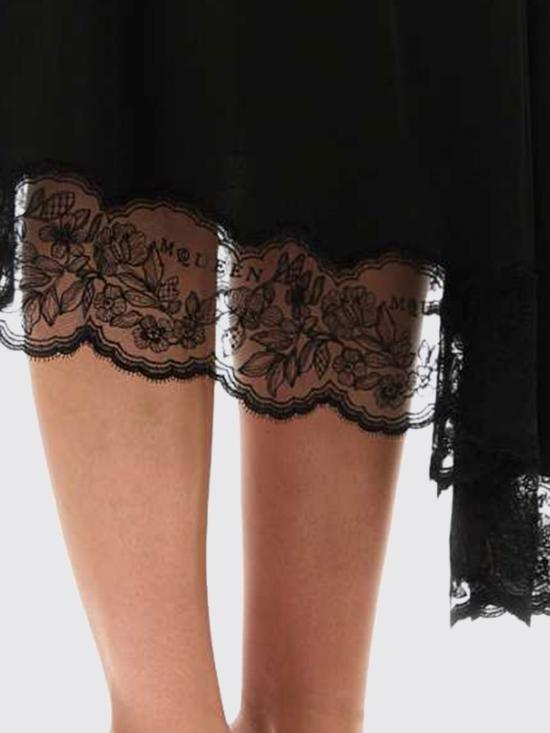 26FW 알렉산더 맥퀸 미디 스커트 A000DCQEAAL 1000 Black - ALEXANDER MCQUEEN