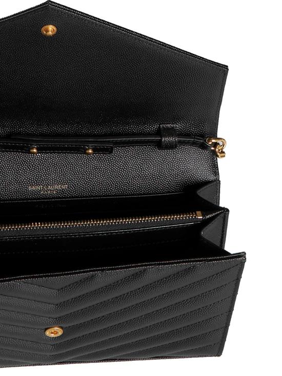 26FW 생로랑 레더 카산드라 체인 월렛 377828BOW011000 BLACK - SAINT LAURENT