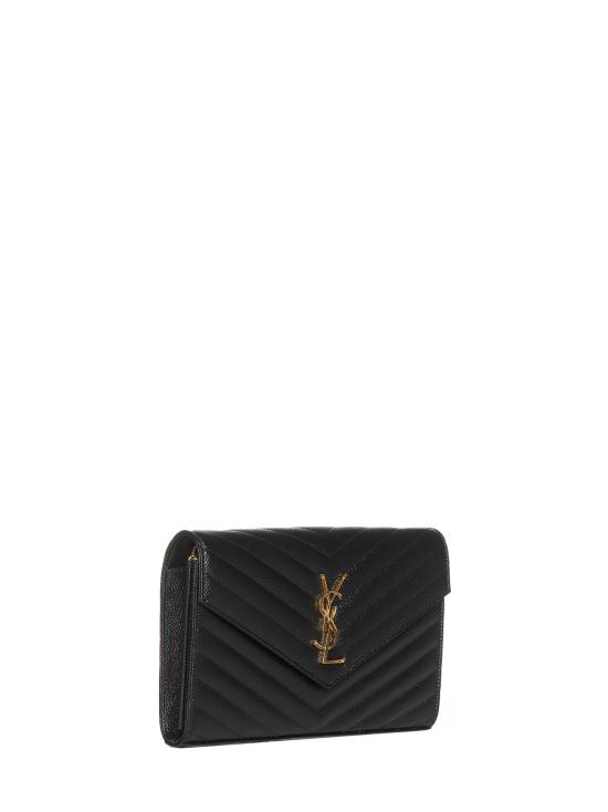 26FW 생로랑 레더 카산드라 체인 월렛 377828BOW011000 BLACK - SAINT LAURENT