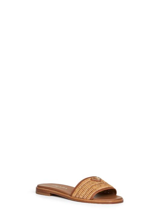 26SS 프라다 레더 슬라이드 1XX758B0102ACSF098L CAMEL - PRADA