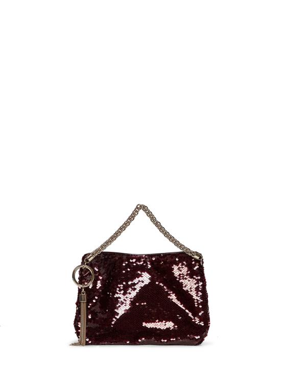 26FW 지미추 클러치/파우치 CALLIEGZDDEEPMERLOTLIGHTGOLD BURGUNDY - JIMMY CHOO