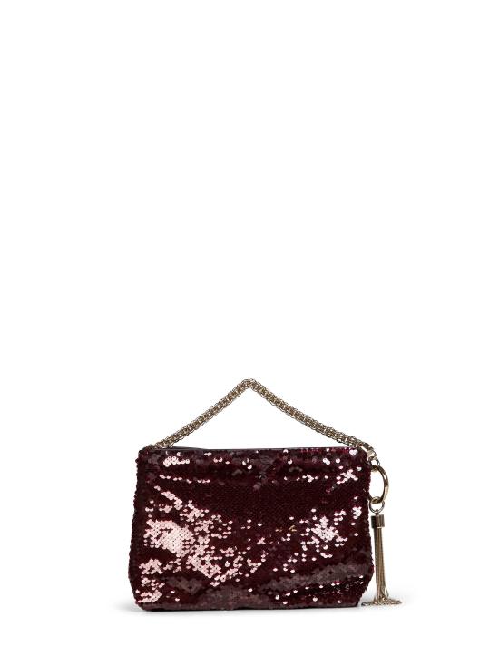 26FW 지미추 클러치/파우치 CALLIEGZDDEEPMERLOTLIGHTGOLD BURGUNDY