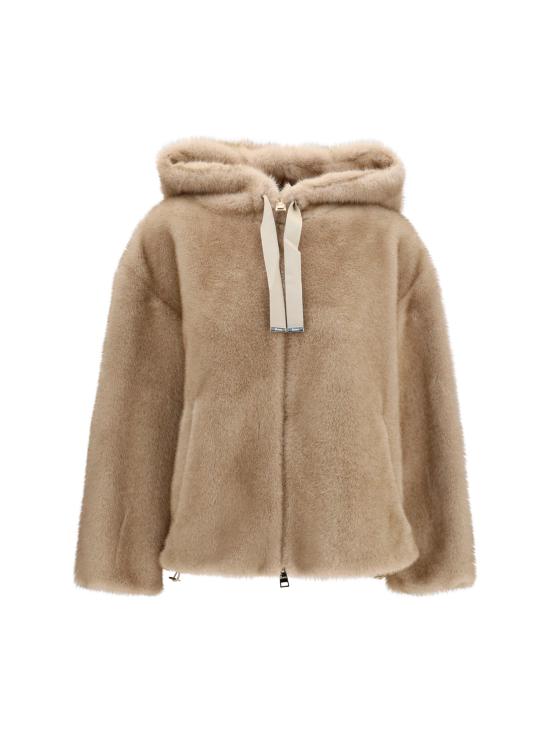 26FW 에르노 멜란지 얼터너티브 밍크 퍼 보머 자켓 GI000318D12739 BEIGE - HERNO