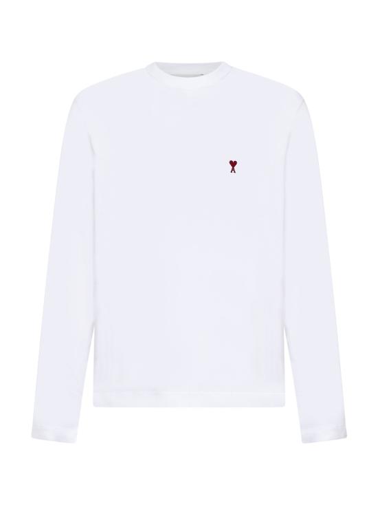 26FW 아미 스몰 하트 로고 롱슬리브 티셔츠 BFUTS235724100 WHITE