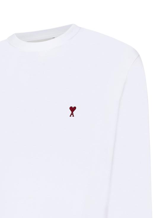 26FW 아미 스몰 하트 로고 롱슬리브 티셔츠 BFUTS235724100 WHITE - AMI