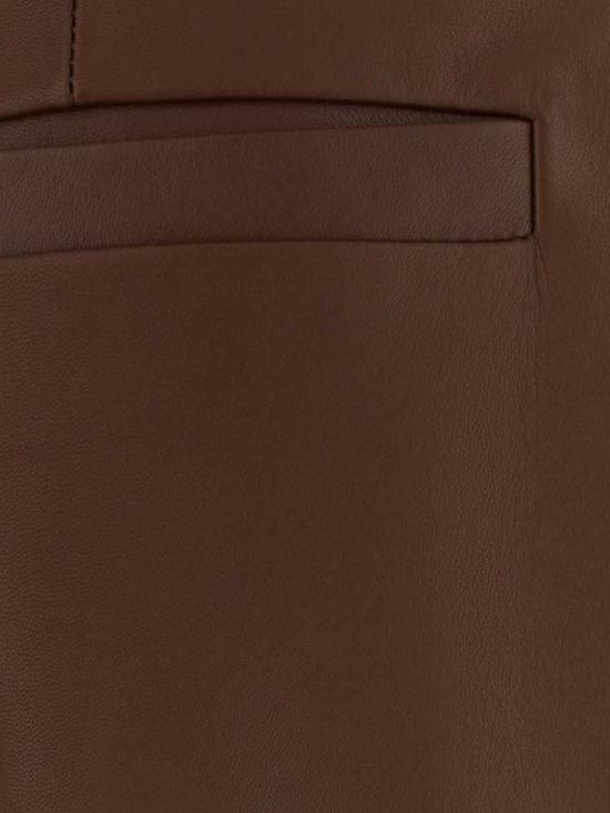 26FW 스포트막스 가죽 팬츠 2622436011600 001 Brown - SPORTMAX