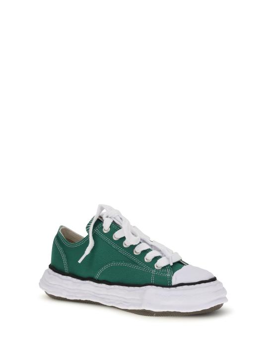 26SS 메종 미하라 야스히로 피터슨23 OG 솔 캔버스 로우탑 A11FW702 GREEN - MAISON MIHARA YASUHIRO