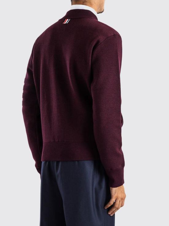 26FW 톰브라운 집업 니트 MKJ144AY1055 615 Burgundy - THOM BROWNE