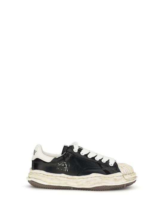26SS 메종 미하라 야스히로 블레이키 OG솔 필름 디테일 캔버스 로우탑 스니커즈 A15FW727 BLACK - MAISON MIHARA YASUHIRO