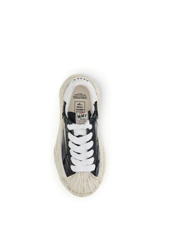 26SS 메종 미하라 야스히로 블레이키 OG솔 필름 디테일 캔버스 로우탑 스니커즈 A15FW727 BLACK - MAISON MIHARA YASUHIRO